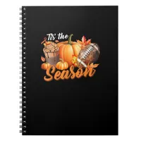 Tis The Season Pumpkin Leaf Latte Fall Thanksgivin Notebook