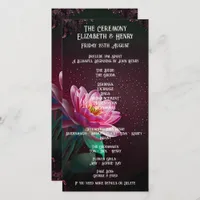 Elegant Lotus Wedding Invitation | Floral Cosmic 