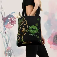 Kiss me Shamrock black  Tote Bag