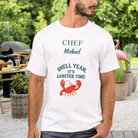 Red lobster crawfish boil party chef cook quote T-Shirt