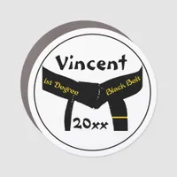 Martial Arts First Degree Black Belt Car Magnet