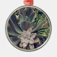 Beautiful Succulents Metal Ornament