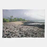 Punaluʻu Black Sand Beach Hawaii Big Island Kitchen Towel