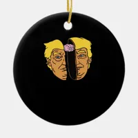 Donald Brain Trumpkin  Artwork  Ceramic Ornament