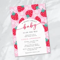 Berry Sweet Strawberry Baby Shower Invitation