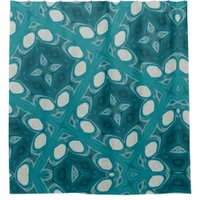 Blues Abstract Shower Curtain
