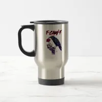 F-Caw-F Funny Raven Crow Spooky Season Halloween R Travel Mug