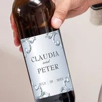 Platinum Diamonds Stylish Classic Formal Wedding  Wine Label