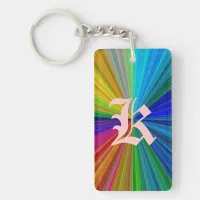 Circular Gradient Rainbow Keychain