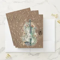 Monogram Enchanted Floral Book Violin Music Folder