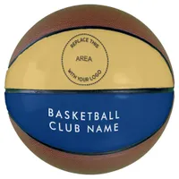 Basketball Club Name Logo Blue Gold or Any Color