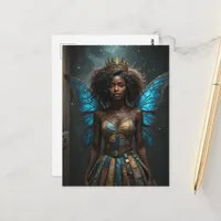 Fairy in an Upcycled Dress Postcard