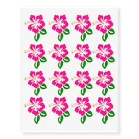 Hawaiian Luau Party Guest Favor Temporary Tattoos