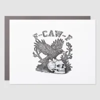 Gothic Funny F-Caw-F Humor Crow Essential Retro St Car Magnet