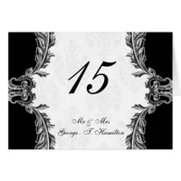 gray table seating card