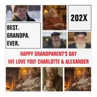 Best Grandpa Ever Photo Collage and Custom Text Acrylic Print
