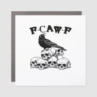 Halloween Skull. F Caw F Vintage Graphic Car Magnet