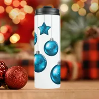 Christmas Ornament Balls & Stars Thermal Tumbler