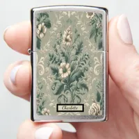 Sage Green Floral Zippo Zippo Lighter