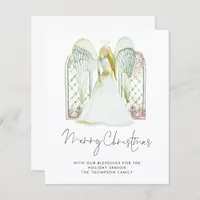 Budget Watercolor Angel Merry Christmas Script