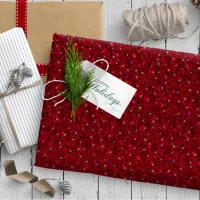 Tiny Twinkling Stars on Red ID878 Wrapping Paper