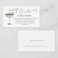 Margs Matrimony Margarita Bridal Display Shower Enclosure Card