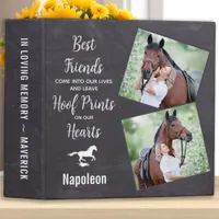 Rustic Pet Horse Memorial Photo Album 3 Ring Binder