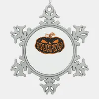 Trumpkin Halloween Snowflake Pewter Christmas Ornament