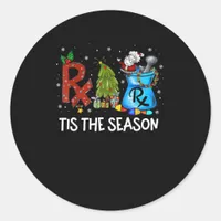 Technician Christmas Tis The Season Classic Round Sticker