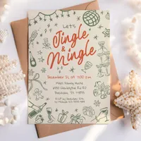 Whimsical Jingle and Mingle Invitation, Holiday  Invitation