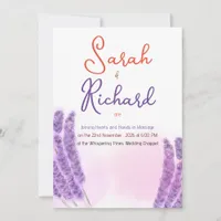 Elegant Lavender Floral Design Wedding Invitation