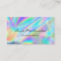 Makeup Artist Colorful Holographic Business Card