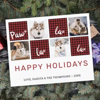 Budget Paw La La La Red Plaid Pet Photo Holiday 