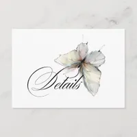 Details Elegant Abstract Ink Pastel Butterflies Enclosure Card