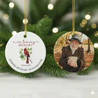 In Loving Memory Cardinal Memorial Keepsake Ceramic Ornament
