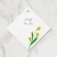 Simple Minimalist Wildflower Boho Chic Favor Tags