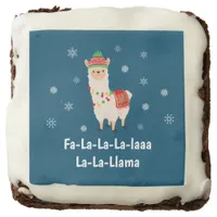 Funny Festive Llama Pun Christmas  Brownie