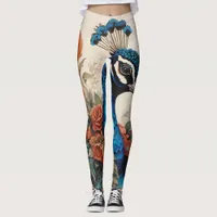 Majestic Splendore The Boho Peacock Leggings