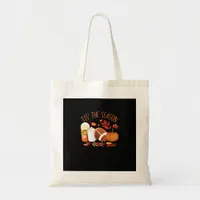 Tis The Season Football Pumpkin Thanksgiving Athle Tote Bag