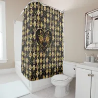 Whimsical and Elegant Goth  Shower Curtain