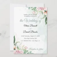 Modern wedding invitations card with photo