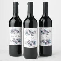 Victorian Elegant Flowers Romantic Beloved  Wine Label