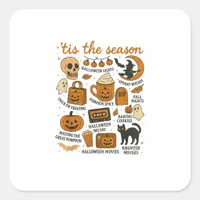 Retro Tis The Season Halloween Season Fall Square Sticker