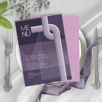 Refined Lines Geometric Wedding Violet ID983 Menu