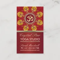 Red Crystal Star Yoga Studio Business Card