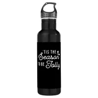 Tis The Season To Jolly Retro Style Stainless Steel Water Bottle