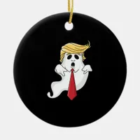 Funny For Halloween, Donald Costume Classic Ceramic Ornament