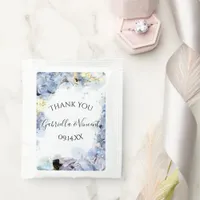 Blue Hydrangea Flowers Watercolor Wedding Favor Tea Bag Drink Mix