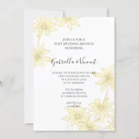 Pale Yellow Daisies Post Wedding Brunch Invitation