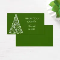 Green Christmas Tree Winter Wedding Favor Tags